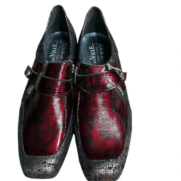 UTV  shoes,women, leather , size 11.5, burgundy ,Un tour en ville,multicolor,EC - Picture 4 of 16